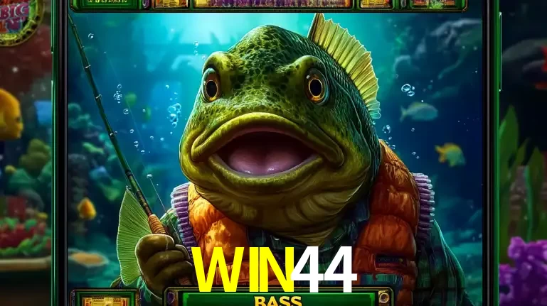 Personagem de peixe pescador do popular jogo de slot com tema de pescaria, uma das emocionantes opções de caça-níqueis para jogar e ganhar no cassino WIN44.
